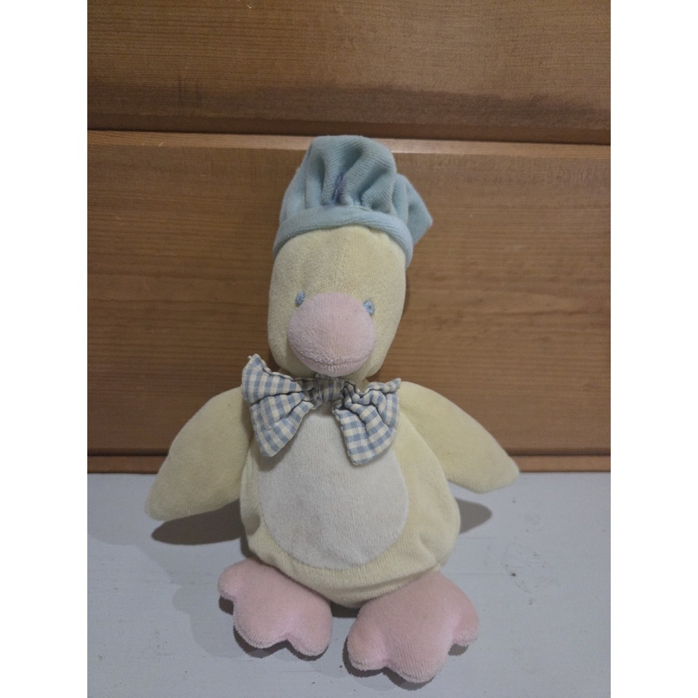 SOFT DREAMS Plush Yellow DUCK 7" Stuffed‎ Animal Blue Hat w/ Squeaker D31
